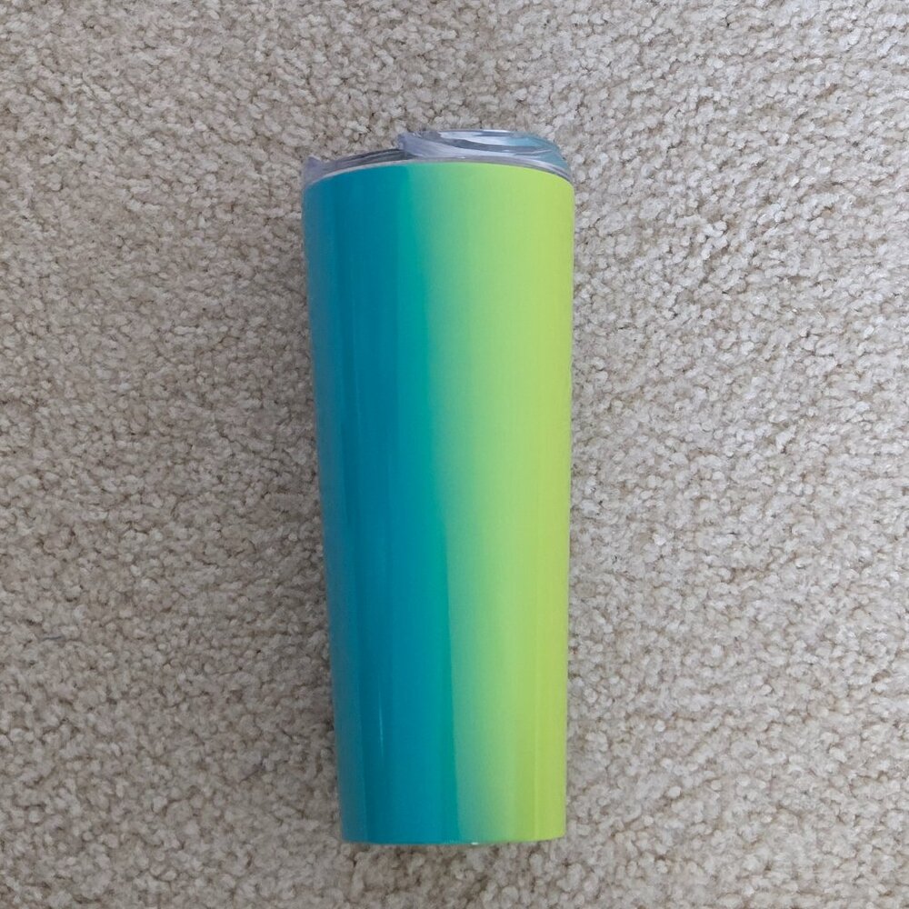 STARBUCKS 2023 summer split yellow blue gradient cold brew tumbler